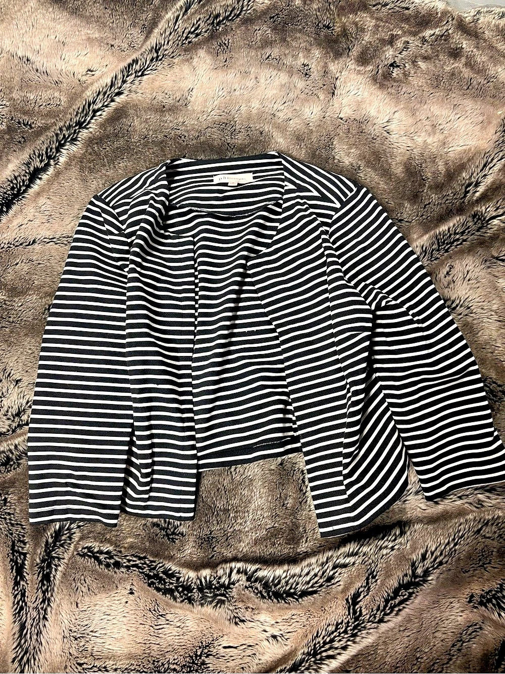 philosophy Striped Open Front Cardigan Size Medium Like New